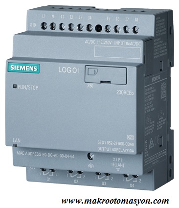 6ED1052-2FB00-0BA8 LOGO! 230 RCEO 8DI / 4DO 230 V / 230 V / ROLE + RTC
